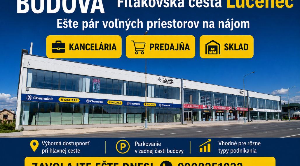 Na prenájom priestory s výbornou dostupnosťou