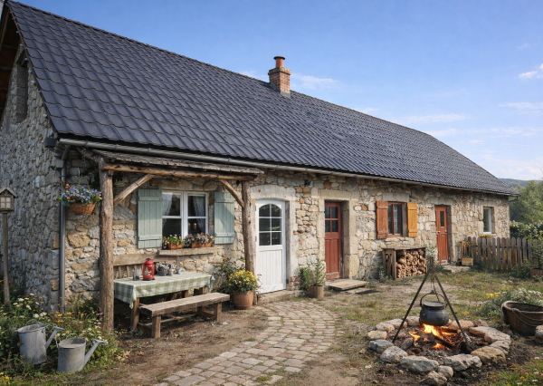 Čiastočne prerobený vidiecky dom/chata vo Veľkom Lome