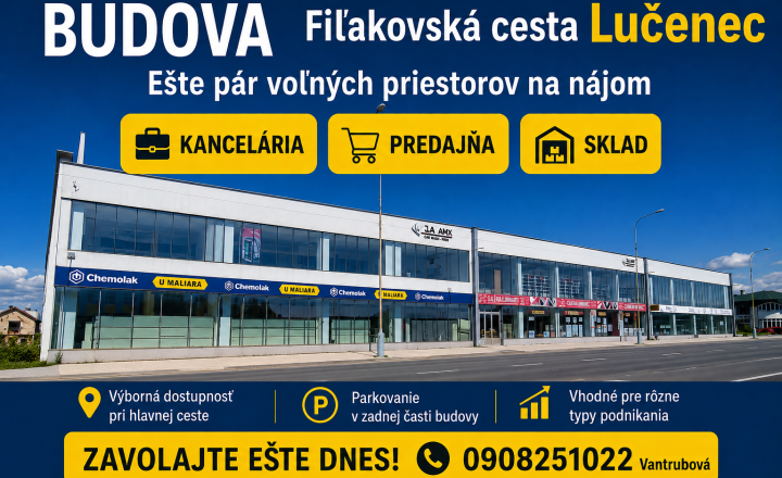 Na prenájom priestory s výbornou dostupnosťou
